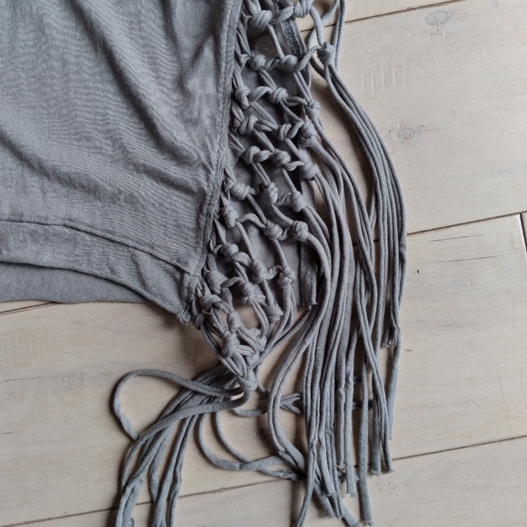 Long  Boho Tank Top with Fringes - Picture 5 of 10